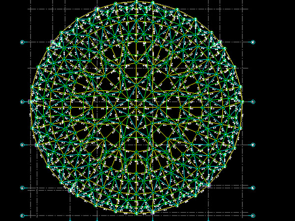 延边明光正元广场圆形网架